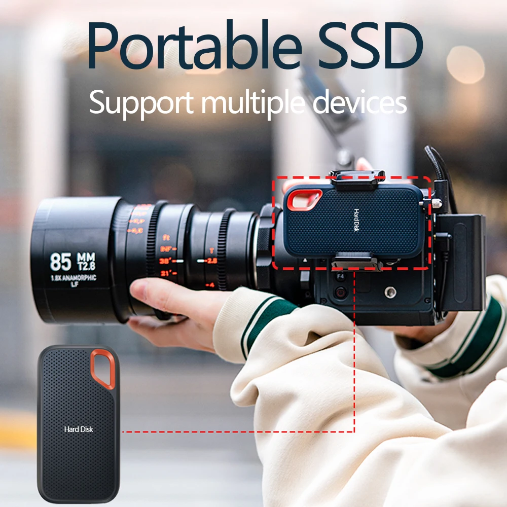 محرك الأقراص الصلبة الخارجي الأصلي SSD 1 تيرا بايت عالي السرعة USB 3.1 Type-C واجهة القرص الصلب 256 تيرا بايت محرك الأقراص الصلبة الشامل لأجهزة الكمبيوتر المحمول/الكمبيوتر/MAC