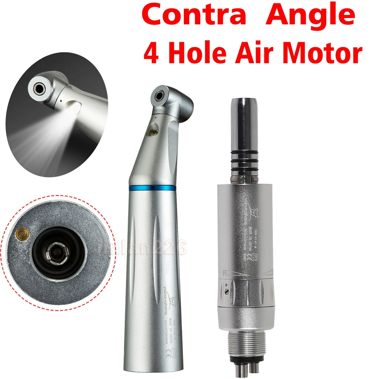 

KaVo Style Dental Internal Spray Slow Low Speed Handpiece LED E-generator Contra Angle Air Motor 4Hole