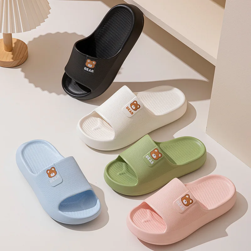 Women Men EVA Slide Slippers Thick Sole Non Slip Shower Bear Sandals Soft Cushion Cloud Home Beach Indoor Outdoor Summer Shoes view 6