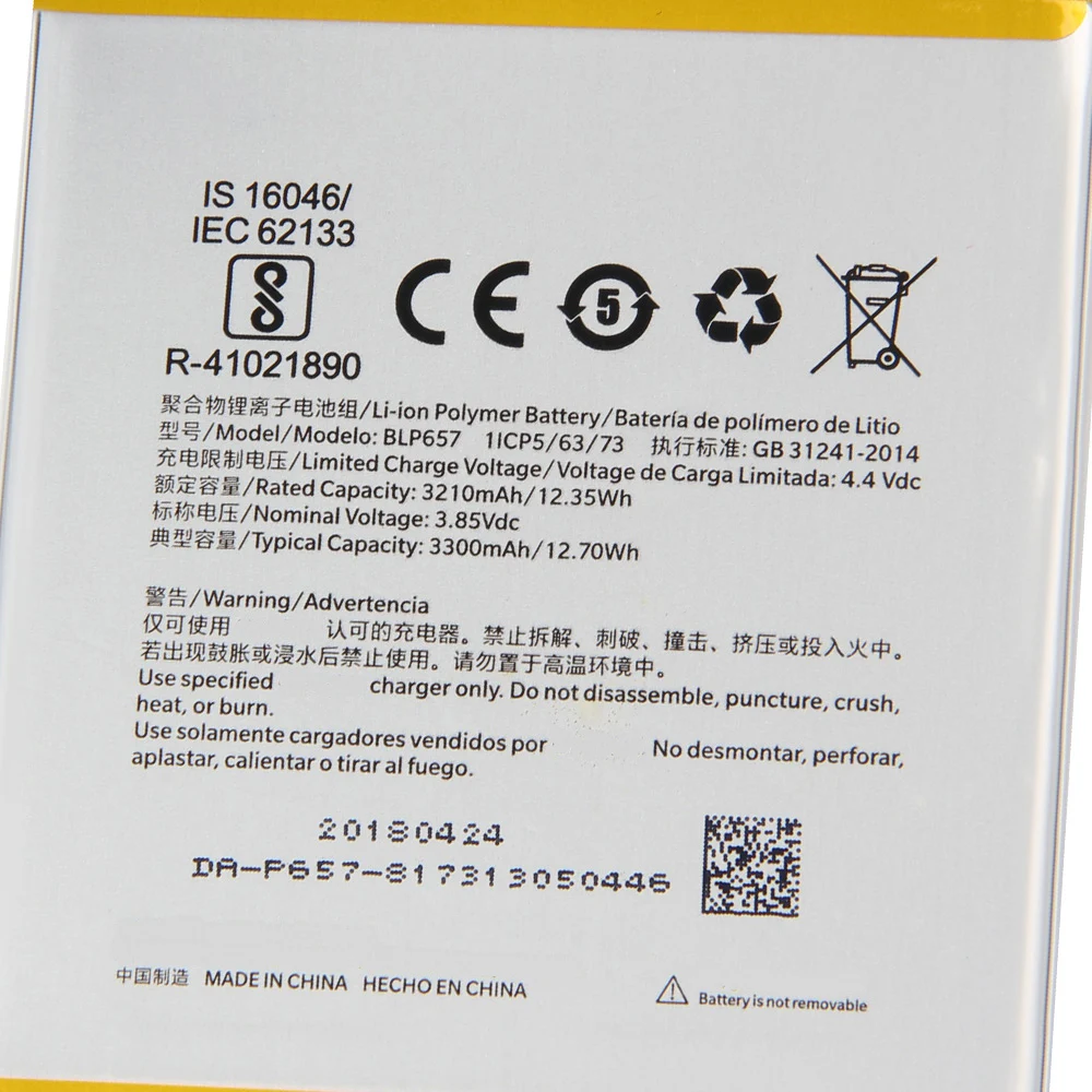 Original Replacement Battery For OnePlus 1 2 3T 5 5T 6 6T 7 7 Pro 7T 7T Pro BLP637 BLP685 BLP699 BLP743 BLP745 Phone Battery