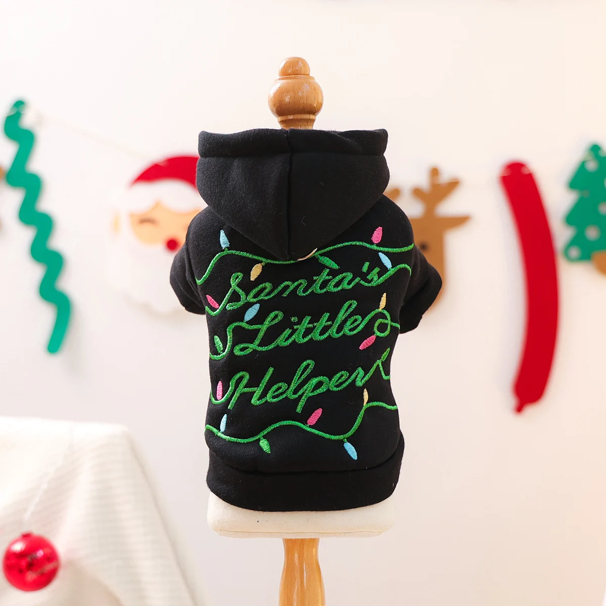 عيد الميلاد مساعد سترة لطيف الحيوانات الأليفة جو احتفالي الملابس القط الكلب الخريف والشتاء الدافئة هوديي