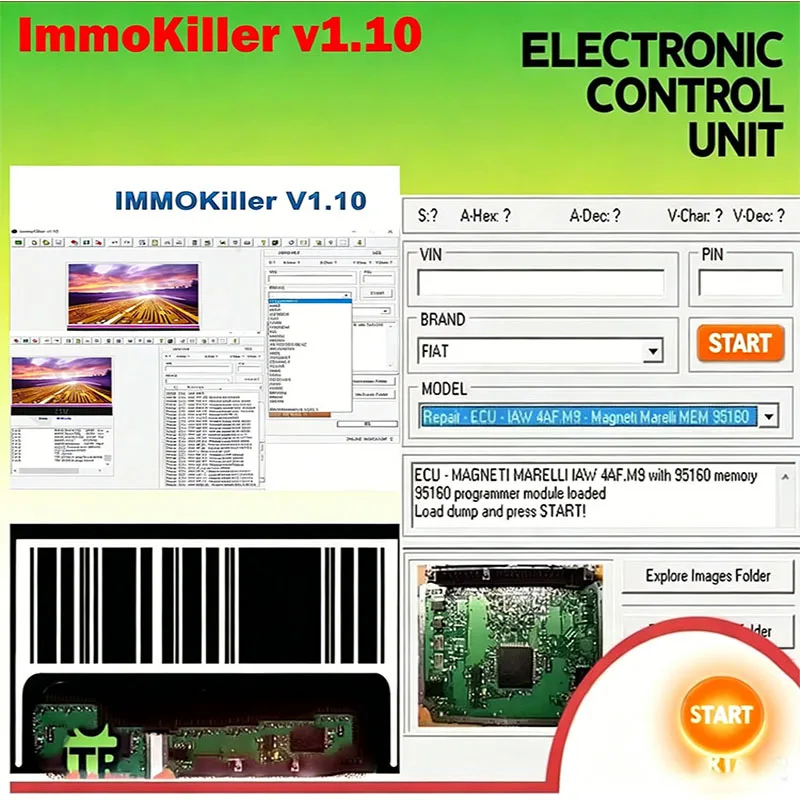 New ImmoKiller V1.10 IMMO Off Software v1.1 Immo Killer ECU Programmer Tool for Car Repairing Passing Virigining the Immobilizer