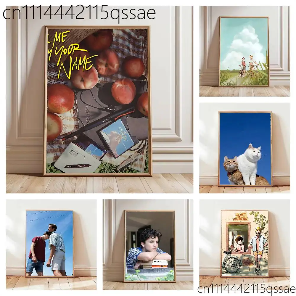 C-Call me by your name Poster Self-adhesive Art Waterproof Paper Sticker Coffee House Bar Room Wall Decor