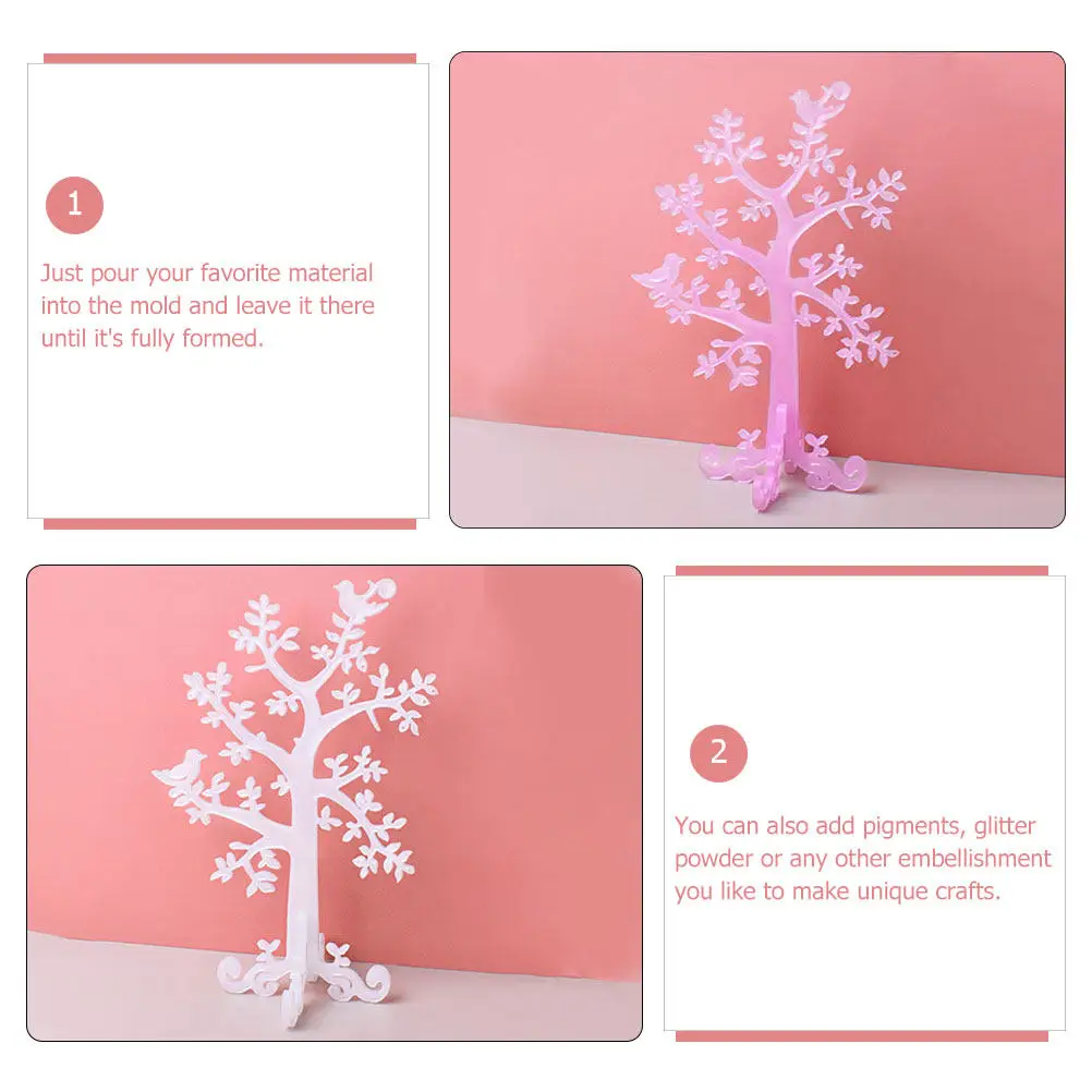 

1Set Silicone Jewelry Rack Mold Tree Branch Design for DIY Crystal Epoxy Crafts Resin Art Organizer Display Stand Fun Handmade
