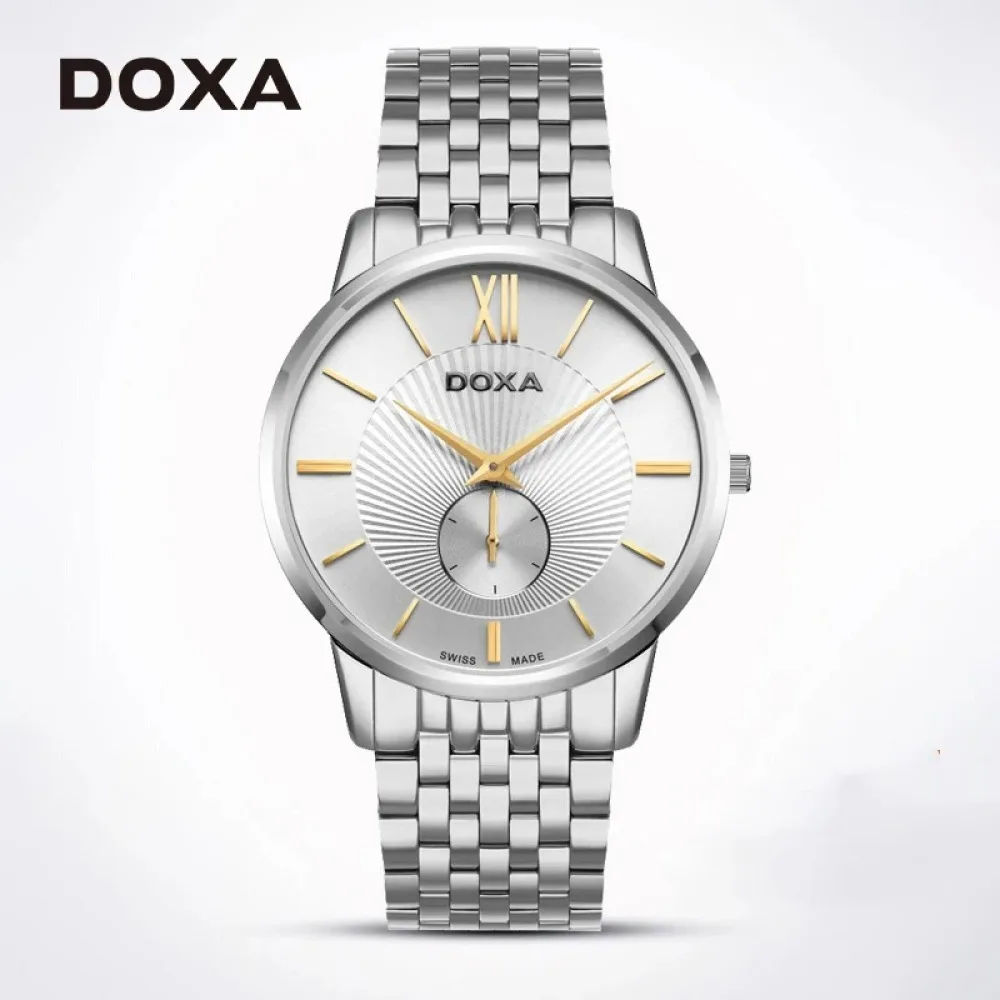 

DOXA Men's Quartz Stone Premium Business Leisure Watch Round Dial Exquisite 10Bar Waterproof Automatic Movement Watch