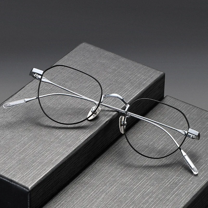 47mm New Eyewear Glasses Frame Women Men Myopia Hyperopia Prescription Lenses Eyeglasses Pure Titanium Optical Elegant Eyewear