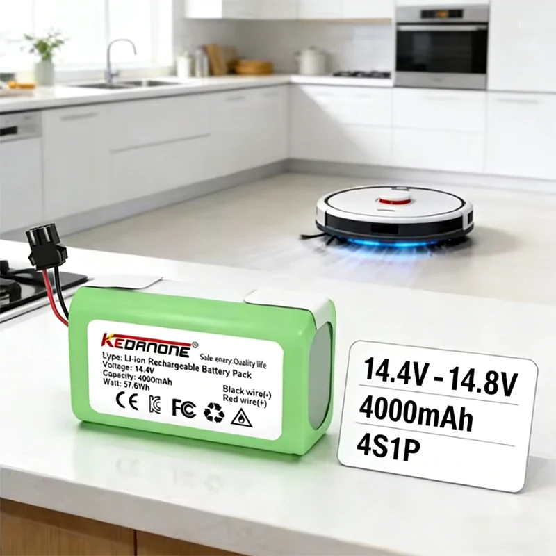 

Литий-ионный аккумулятор 14,4 В, 4,0 Ач для Cecotec Conga Excellence 950 990 1090, Ecovacs Deebot DN621 601/605, Eufy RoboVac 35C, Panda i7 V710