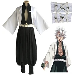 Anime Shinazugawa Sanemi Cosplay Uniform Costume Shinazugawa Genya Kimono Kendo Suit