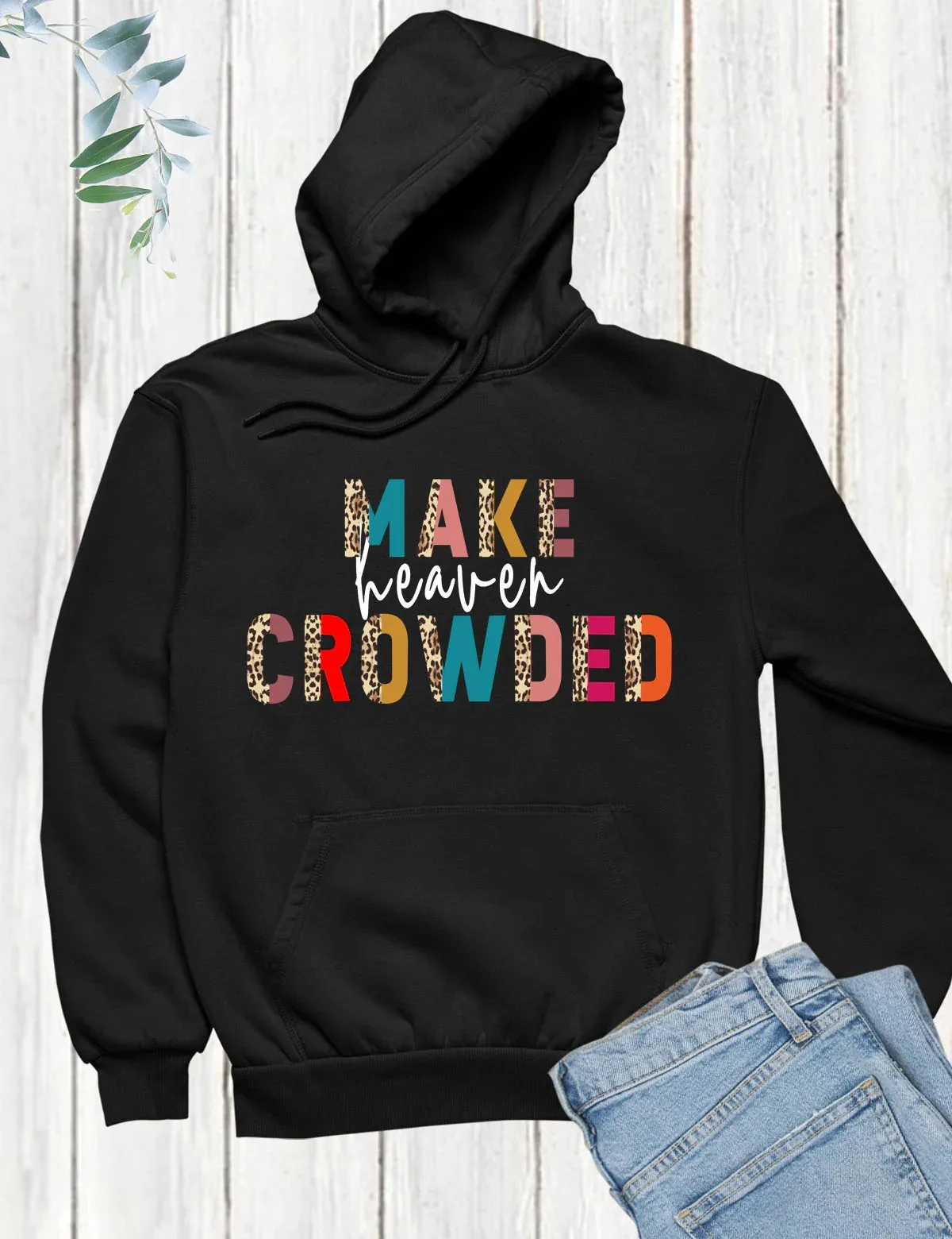 

Make Heaven Crowded Hoodie Men's and Women's Long Sleeve Hooded Sweatshirt Pullover Tops Sportswear Streetwear Women Clothing