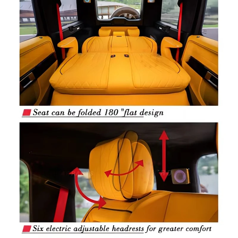 2019+ G-Class W463A/W464 Universal Leather Rear Multifunctional Seat Cover 2019+ Waterproof Interior Car Chair New Body Parts