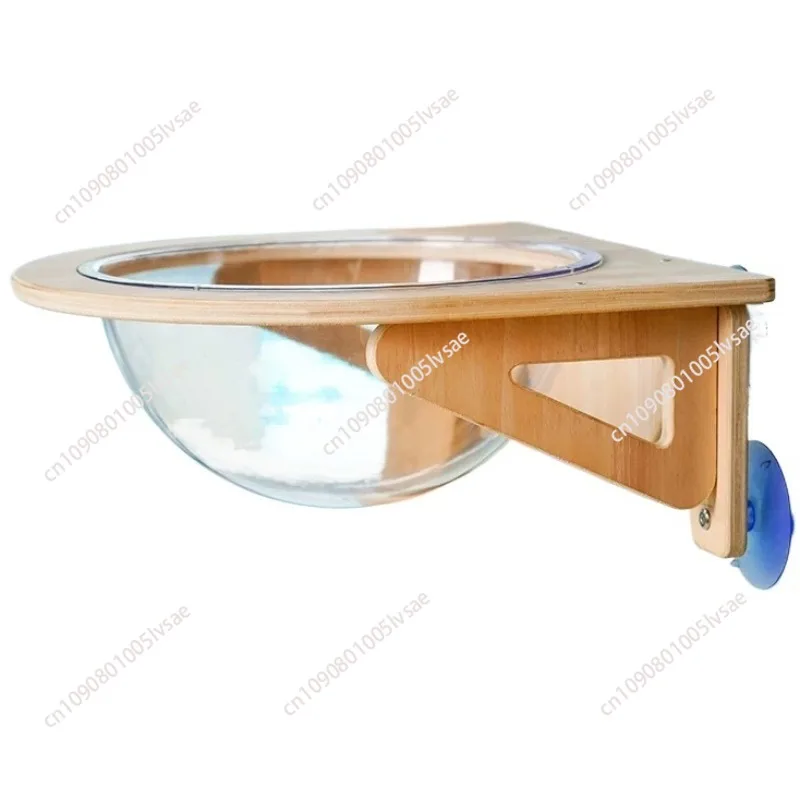 Solid Wood Cat Hammock Hanging Nest Pet Window Glass Hanging Bed Hanging Space Capsule Climbing Balcony Frame