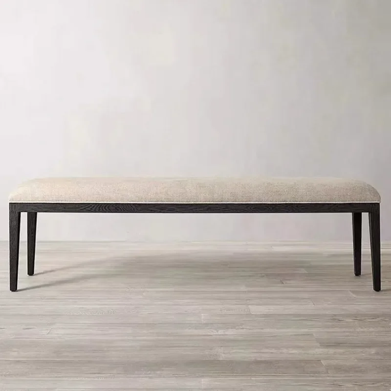 Oak bedside stool Nordic bedside American solid wood bench bedroom square stool bedside bed collapse