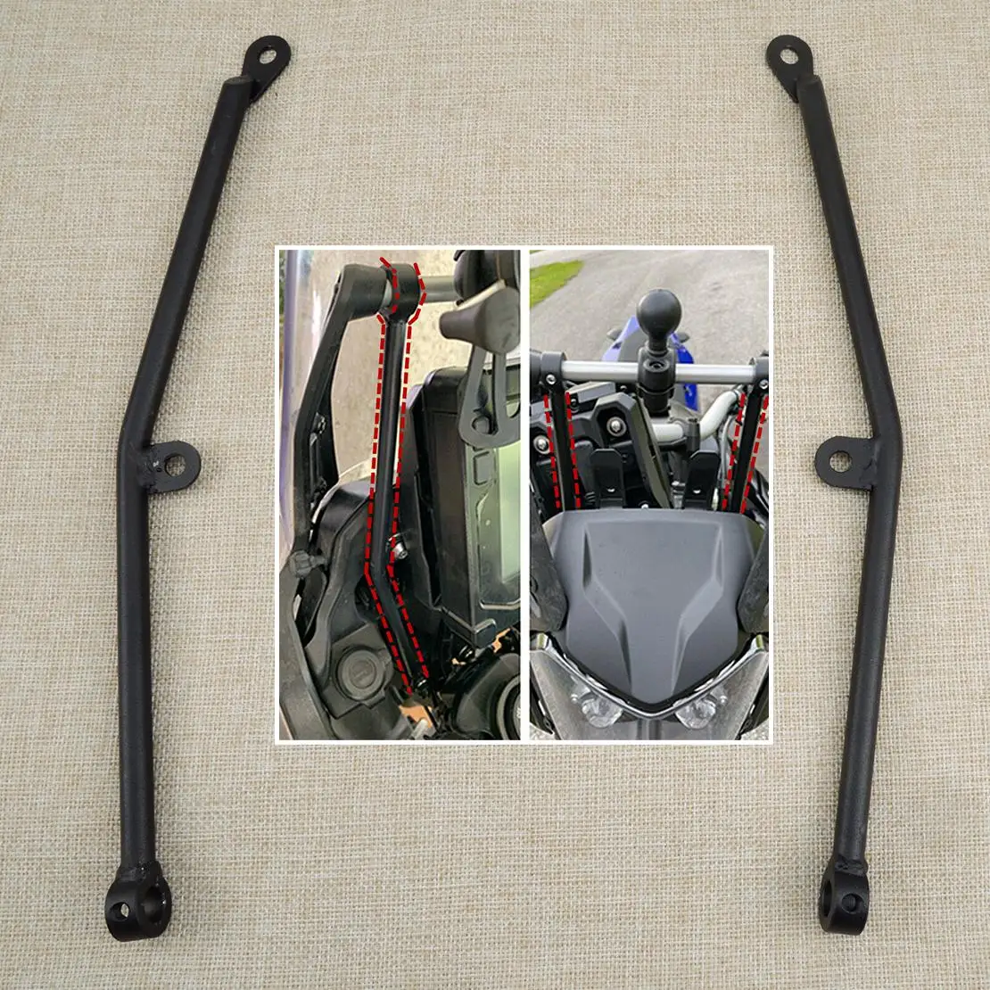 1 زوج الملاحة المضادة للاهتزاز يدعم الأقواس أصحاب صالح لياماها Tenere 700 T700 T7