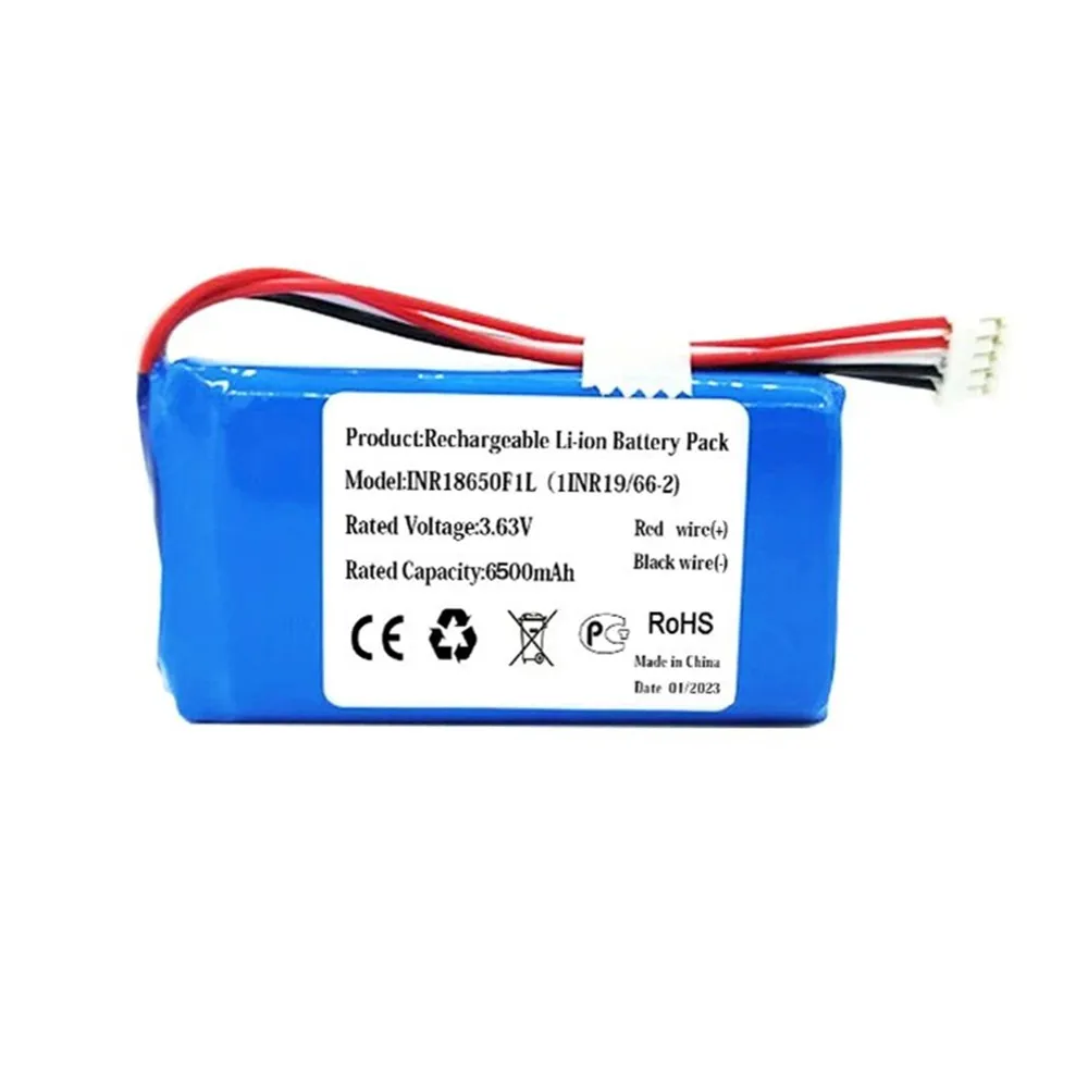 New 3.63V 6500mAh Li-ion Battery INR18650F1L (1INR19/66-2) For Eufy cam 2c Doorbell Accumulator with 5-wire Plug