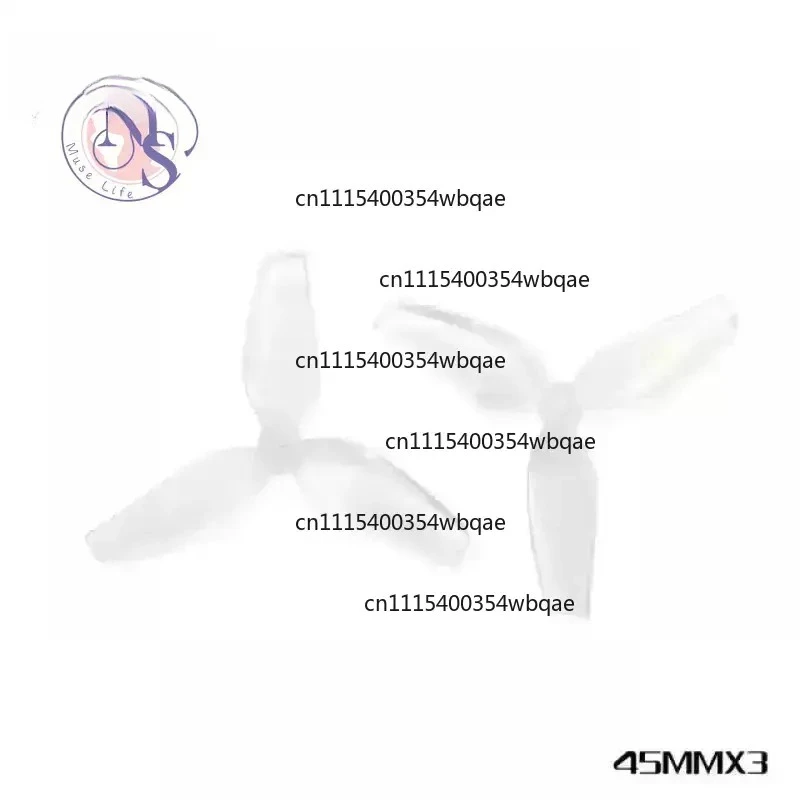 ZOCI-FOR-12Pcs 3Packs 45mm Micro FPV Propeller 1.5mm Shaft Carbonate Racing Drone Replacement Part