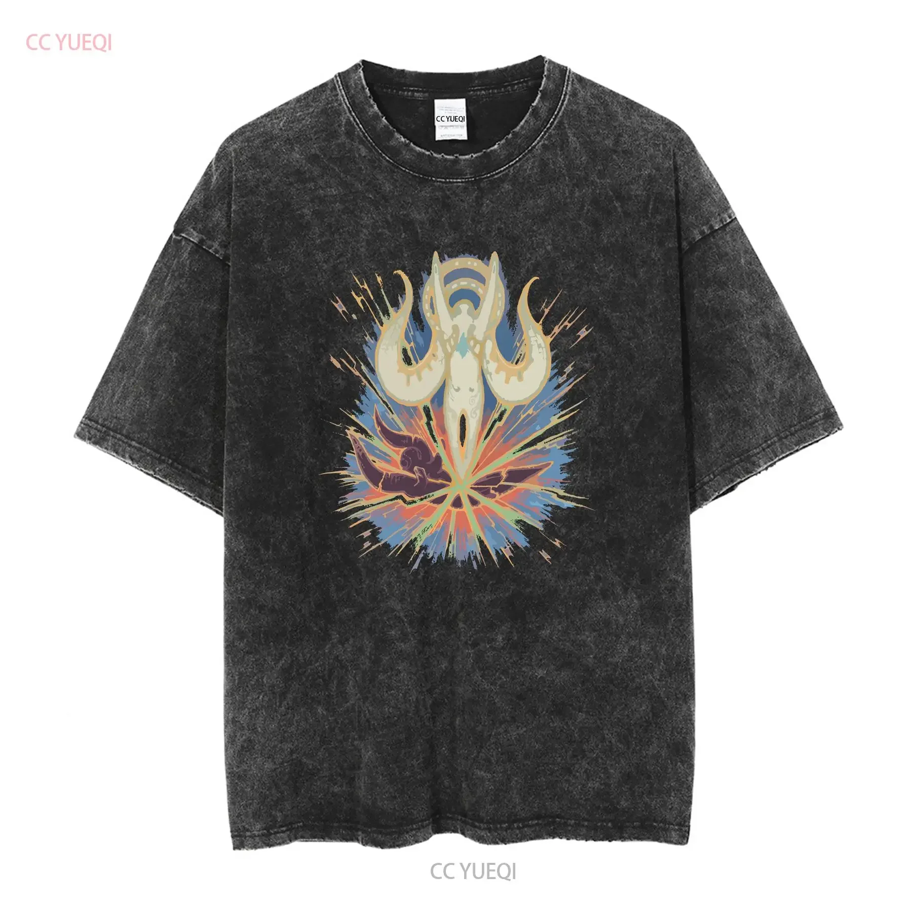 اليابان حجم XL فاينل فانتسي XIV 14 FFXIV تي شيرت Hydaelyn ركلة ساحة Enix خمر غسلها لينة أوم تنوعا للجنسين أنيق #2