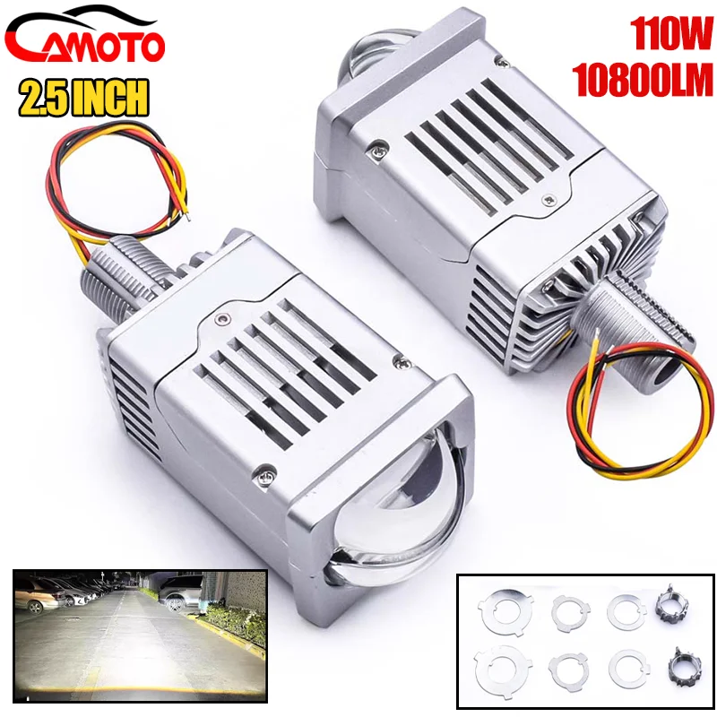

H7 Matrix LED Dual Lens Motorycle Headlight H4 9005 9006 HB3 HB4 Light Laser Projector Car Modification Super Bright Spotlights