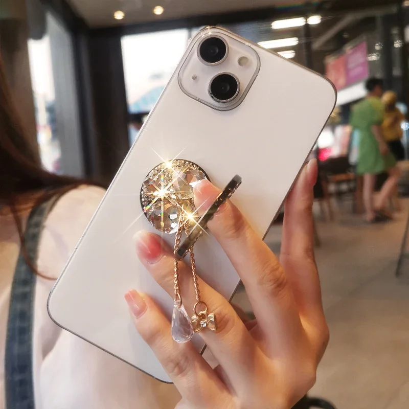 

Mobile Phone Buckle Stand Full Diamond Love Jewelry Multi Functional Folding Buckle Ring Rotating Support Stand Portable Stand