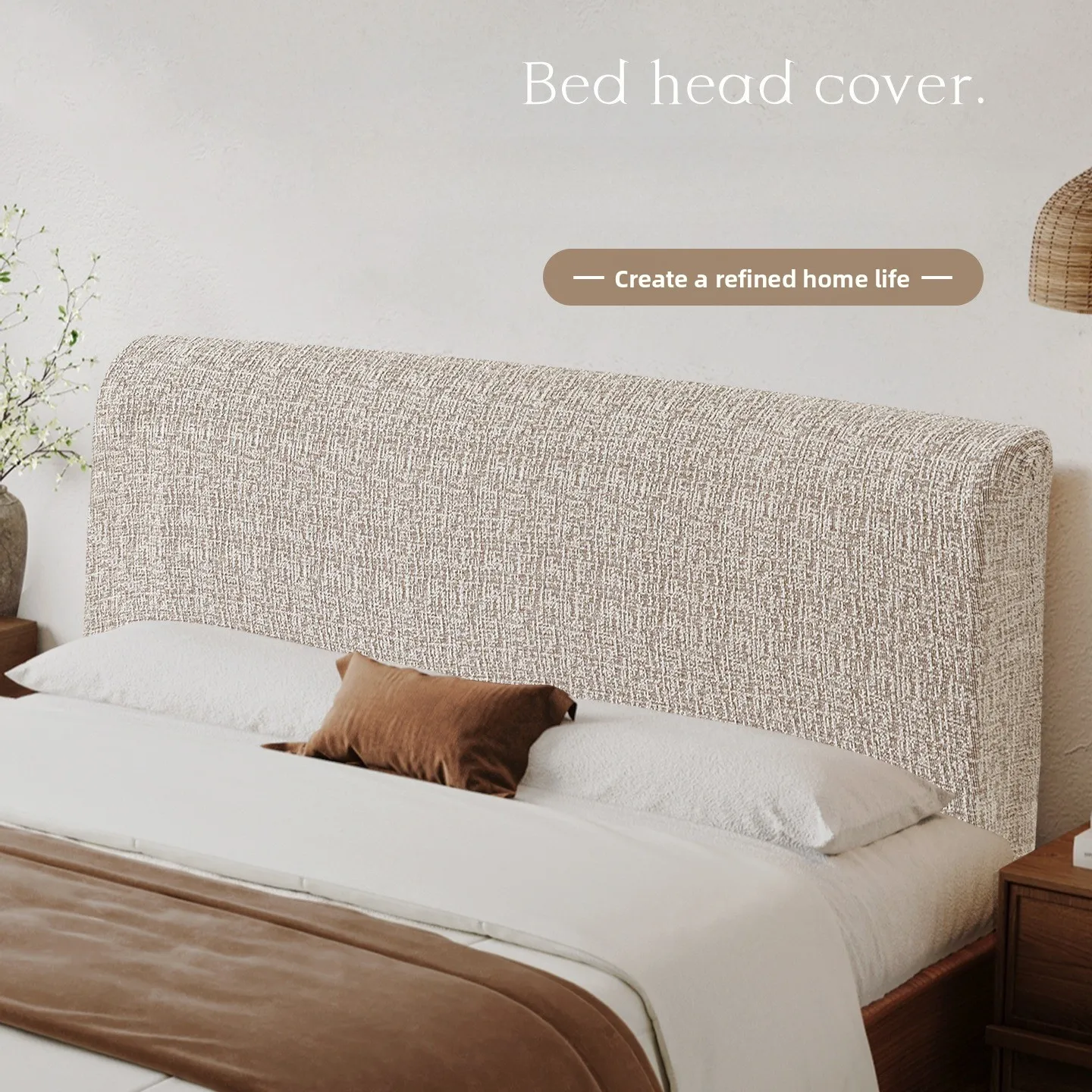 Elastic Thickened Bedside Cover All-inclusive, Four-season Soft Bag Bedside Cover, Backrest Dust Protective Cover