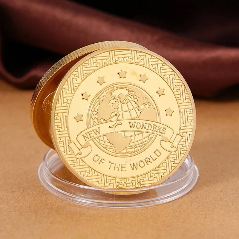 سبعة عجائب من العملة التذكارية العالمية سبعة الحضارات، التراث الثقافي، مجموعة العملات التذكارية هدايا السياحة #1