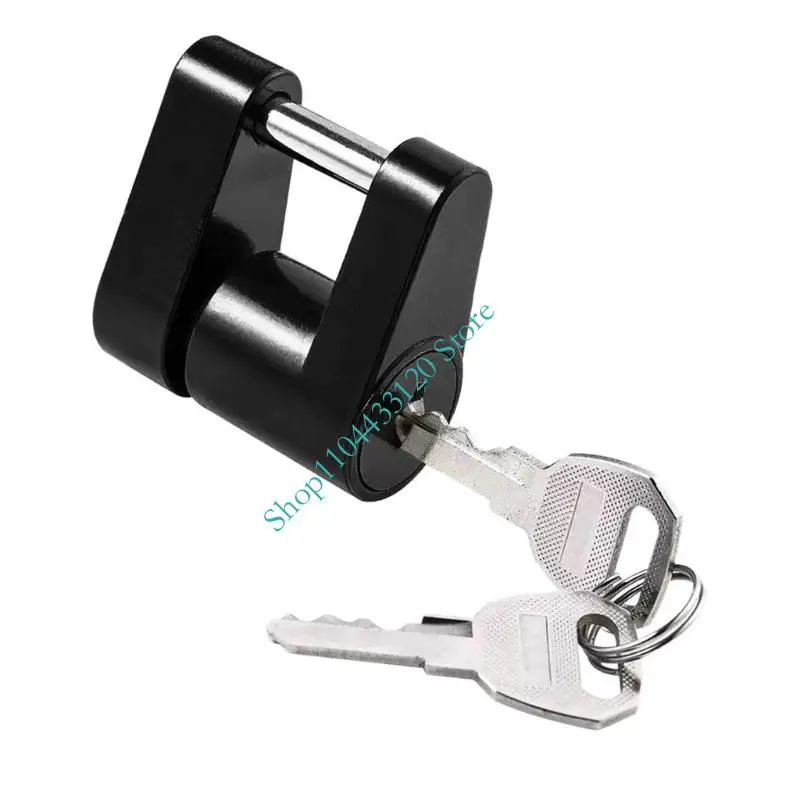 0XXD Dense 1/4 Trailer Safety Lock Reinforced Metal Mixture Structure Smooth Black Against Oxidation Face