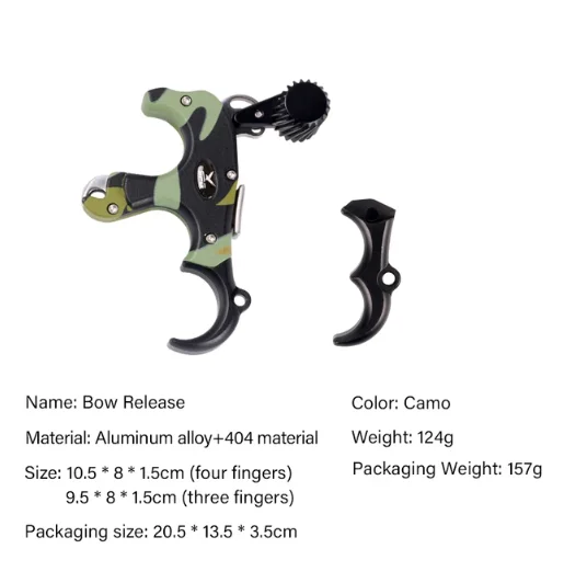 

SPG 3/4 Finger Grip Thumb Caliper Compound Bow Release 360 Degrees Rotate Archery Hunting Training Accessories