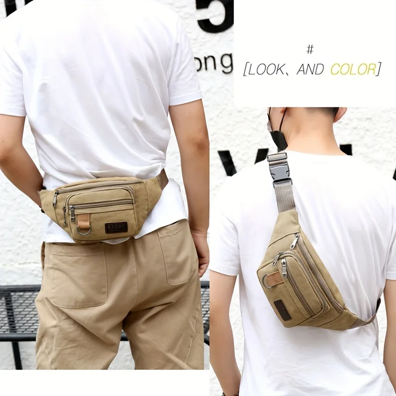1pc, outdoor travel waist bag, travel waist bag, large capacity, unisex - suitable for street leisure and short distance travel