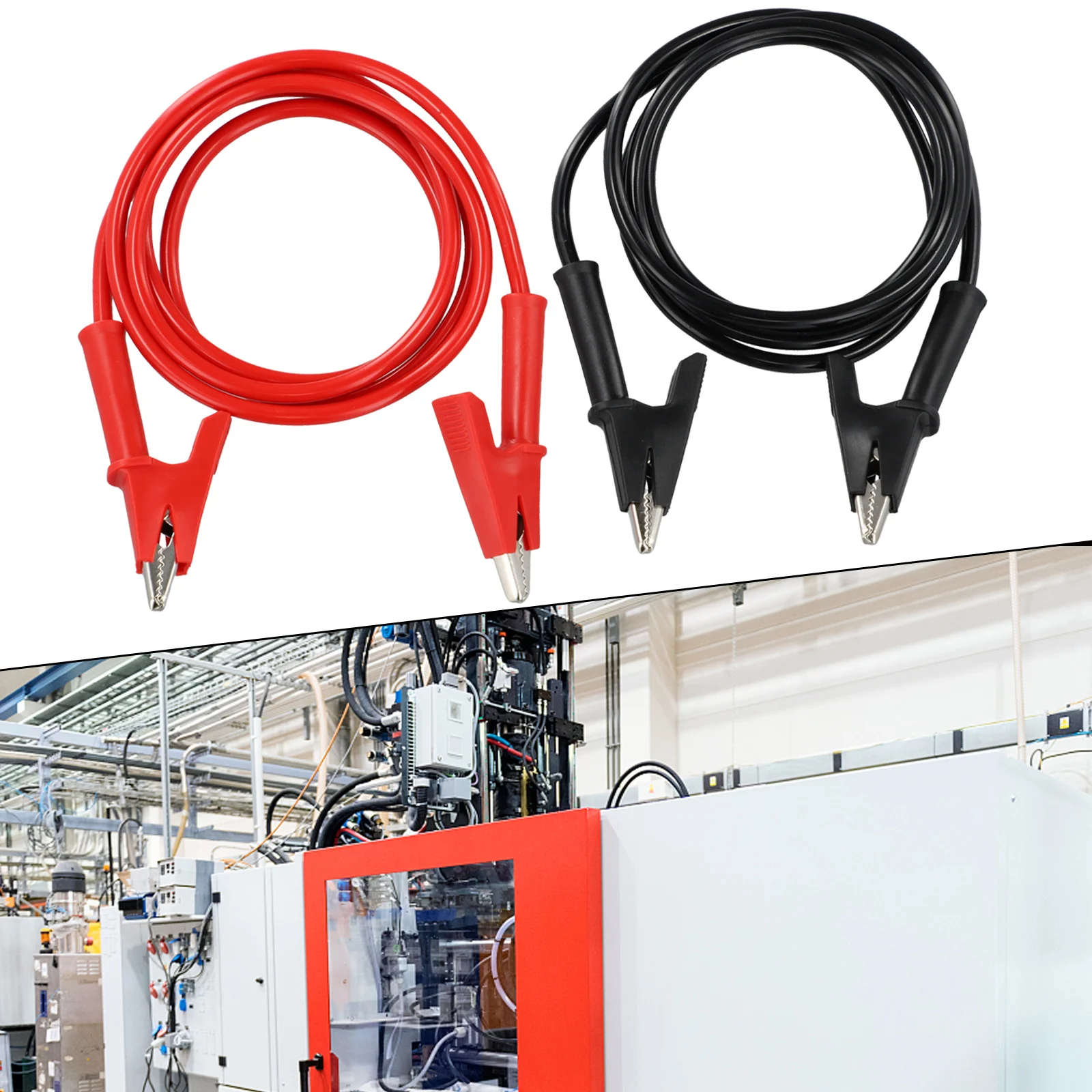 Electrical Test Leads with For Alligator Clips 15A Current Rating 39 Inch Length Pure Copper Core and Flame Retardant Insulation