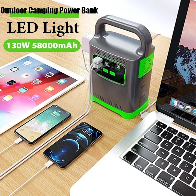 220V high power outdoor energy storage mobile power supply USB interface Type-C portable power bank car camping lithium battery