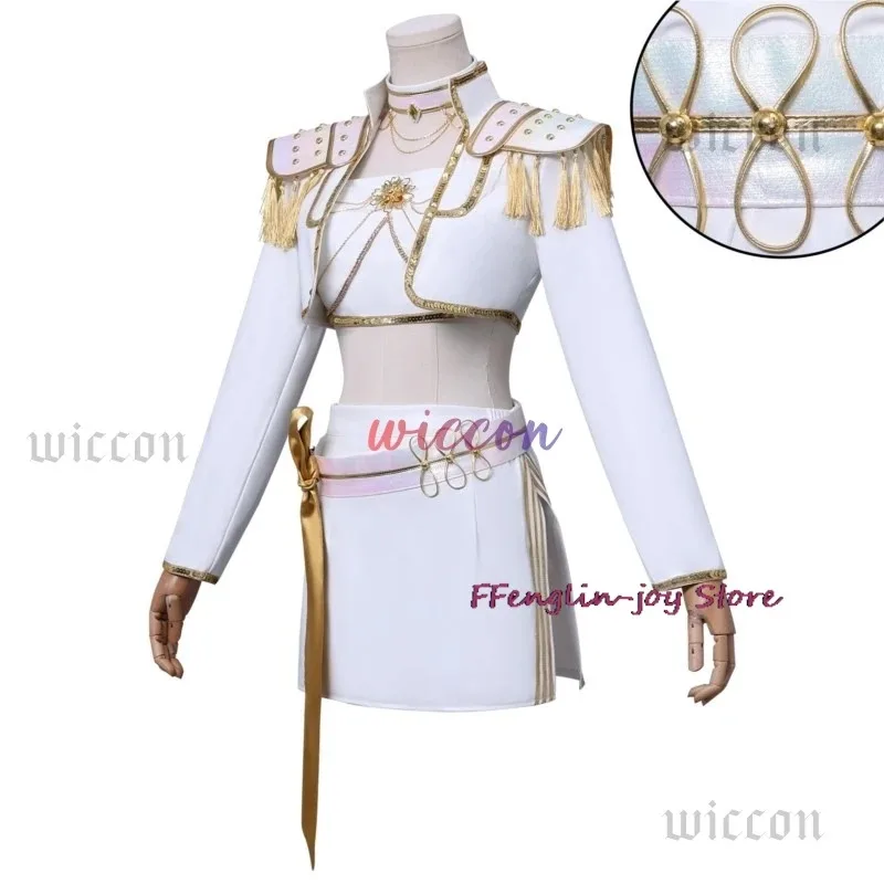 

DY20Huntrix Kpop Охотники на демонов Мира Косплей Костюм Парик ЧТО ЦЕ ЗИМЫ ЯК Сценический костюм Блестящие девушки Ролевая игра Outfi