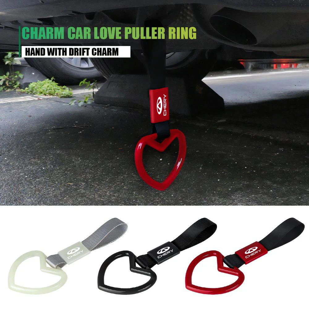 1Pcs New Ring Heart Train Bus Handle Hand Strap Drift Charm Strap Auto Accessories For Chery Tiggo 2 3 4 5 7 Pro 8 T11 5X Fora