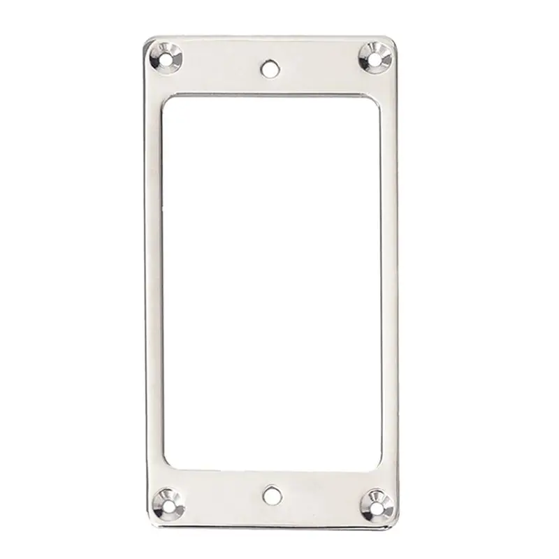 B48B-4X Metal Humbucker Pickup Ring Cover Frame Replacement Compatible With LP Guitar Mounting Electric Guitars (Silver)