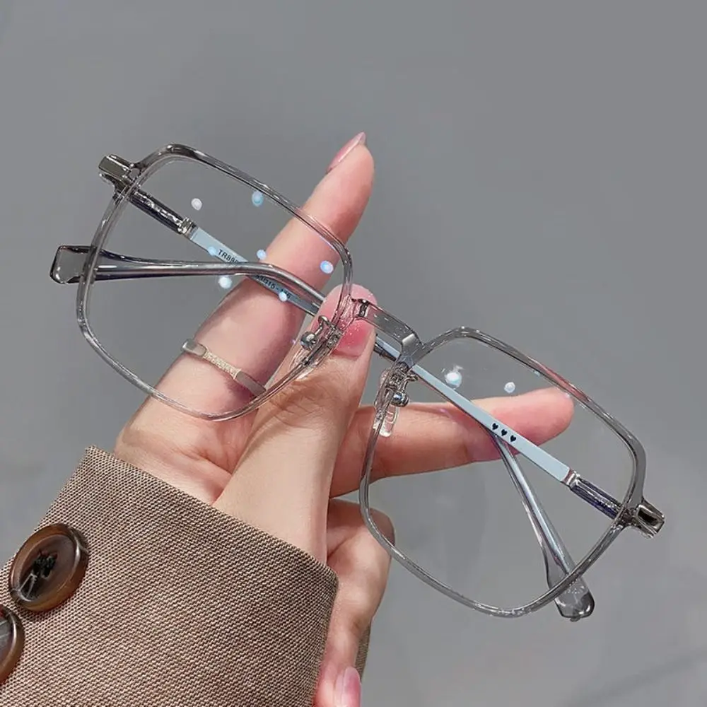 Trendy Office Anti Blue Light Glasses for Women Men Fashion Square Clear Frame Optical Eyewear Eye Protection Computer Goggles