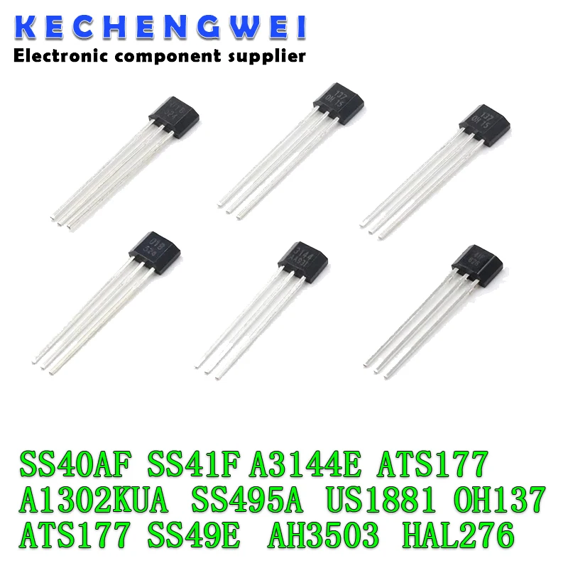 10pcs SS40AF SS41F SS495A SS49E 40AF 41F 495A 49E OH41F SS495A1 Hall US5881 SS40 SS41 SS495 SS49 A3144E U18 US1881 AH3503 OH137