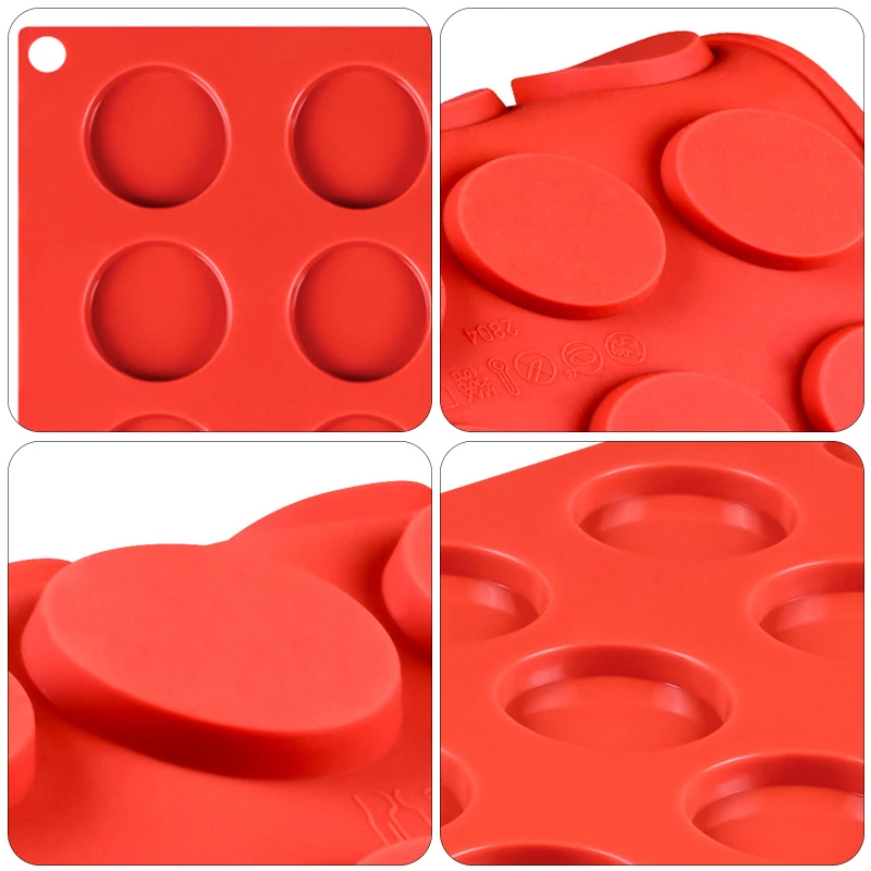 24 Hole 3.5x0.6cm Round Silicone Cake Mold Mousse Silicone Chocolate Mold Dessert Tool Fondant Pudding Ice Baking  Mold