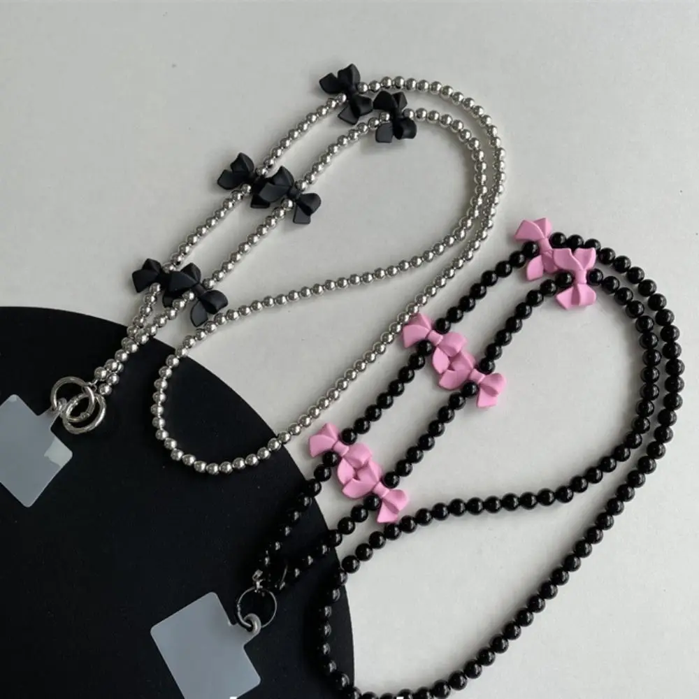 

Bow Long Crossbody Phone Chain Heart Sweet Mobile Phone Chain Long Acrylic Cellphone Lanyard Phone Accessories