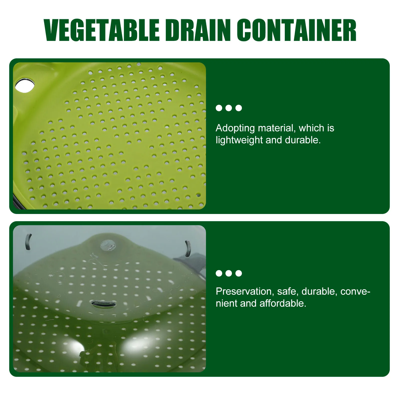 

Double Layer Drain Basket Kitchen Colander Fruit Vegetable Washing Basin Reusable Plastic Kitchen Drain Basin