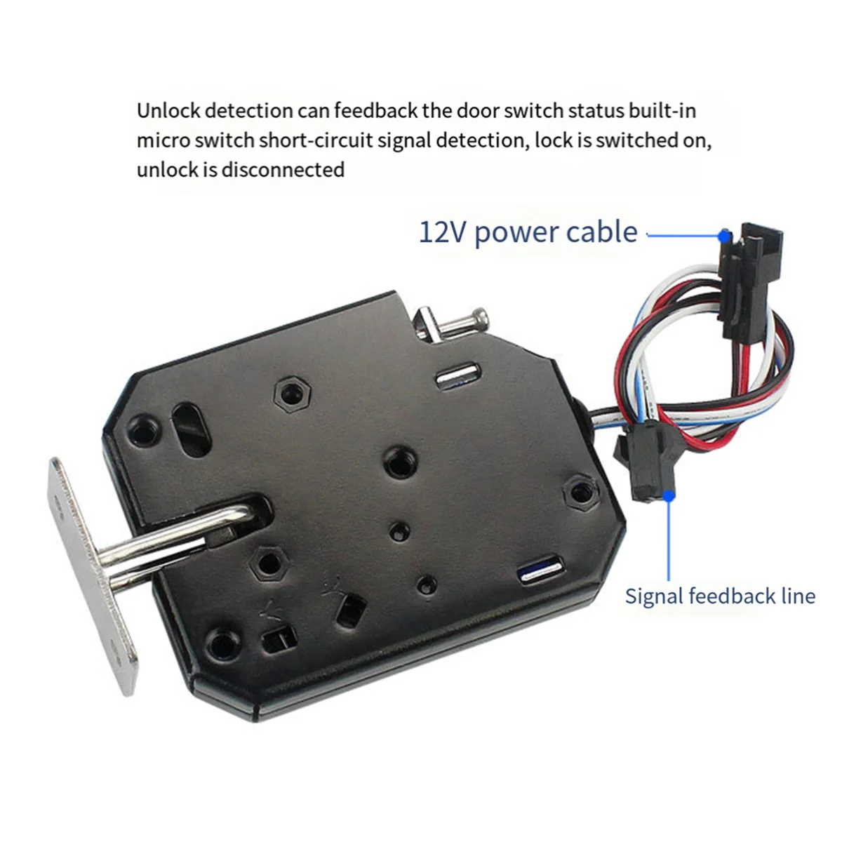 Small 12V 1.5A Electronic Lock Latch Release Assembly Electromagnetic Control Metal Safety Magnetic Lock