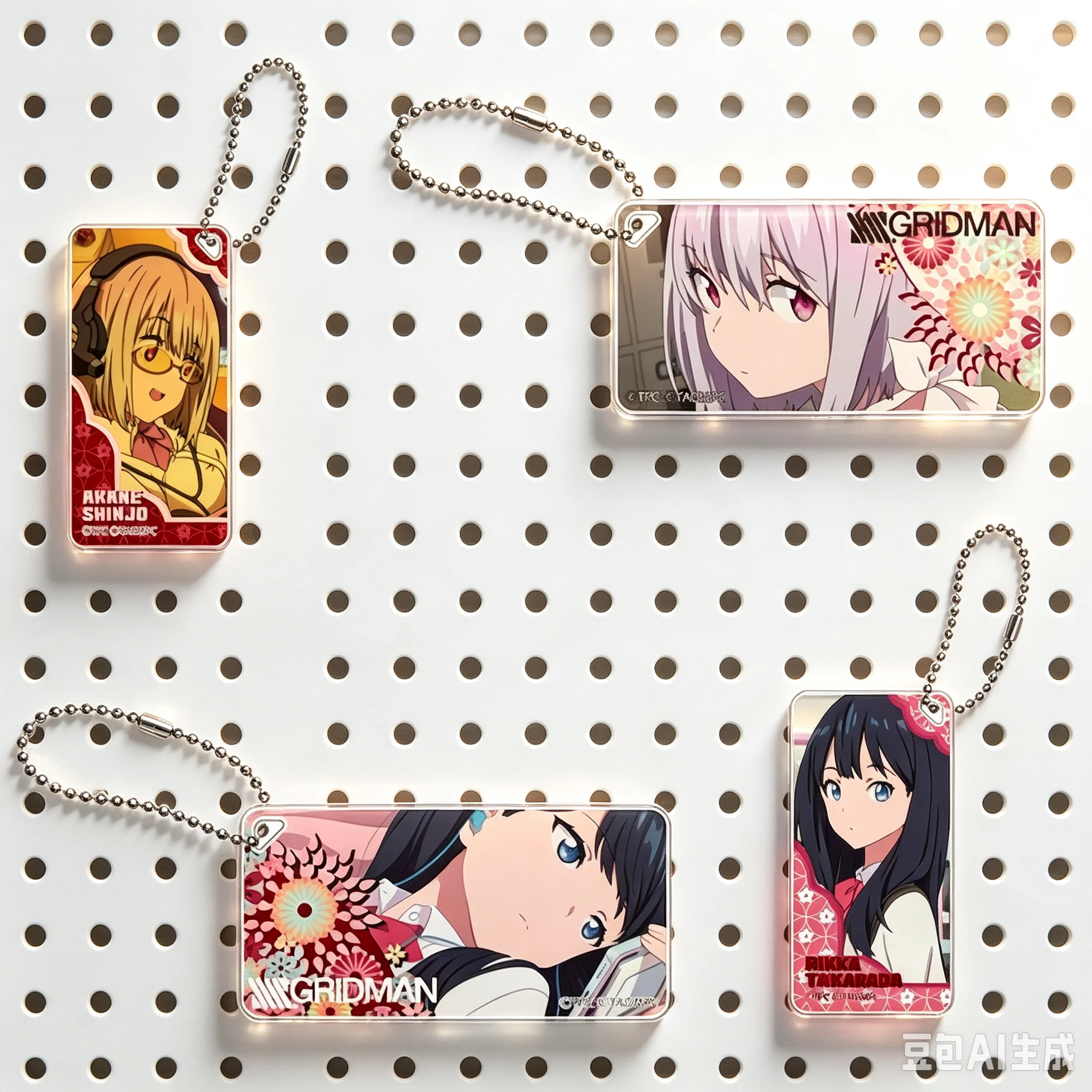 6cm Anime SSSS.GRIDMAN Bag Acrylic KeyRing Anime Cell Phone Pendant Interesting As A Gift For Fans Exquisite Product Keychain