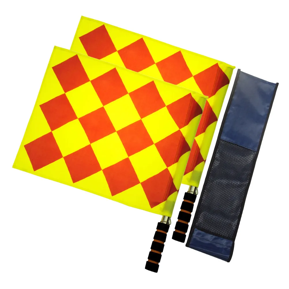 2Pcs Football Judge Flag Durable Waterproof Oxford Cloth Lightweight Mini Hand Flag for Football Game Supplies view 4