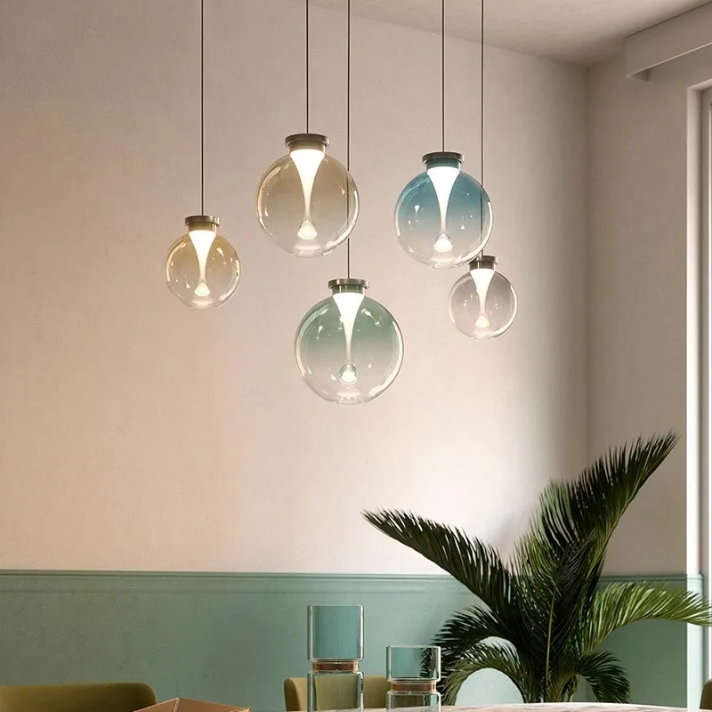 European Style Modern Round Bar Desk Lamp Living Room Bedroom Simple And Creative Balcony Corridor Bedside Pendant Light