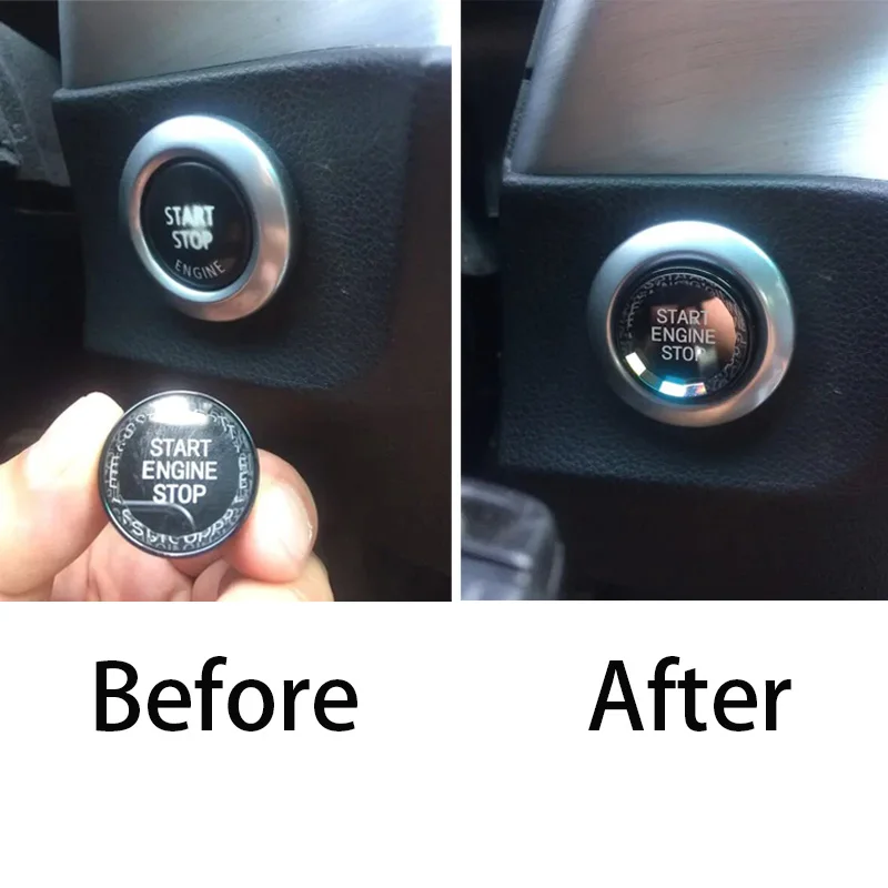 Crystal style Car START STOP Engine Button Replace Cover Fit For BMW X1 X5 E70 X6 E71 Z4 E89 E90 E91 E60 E87 E92