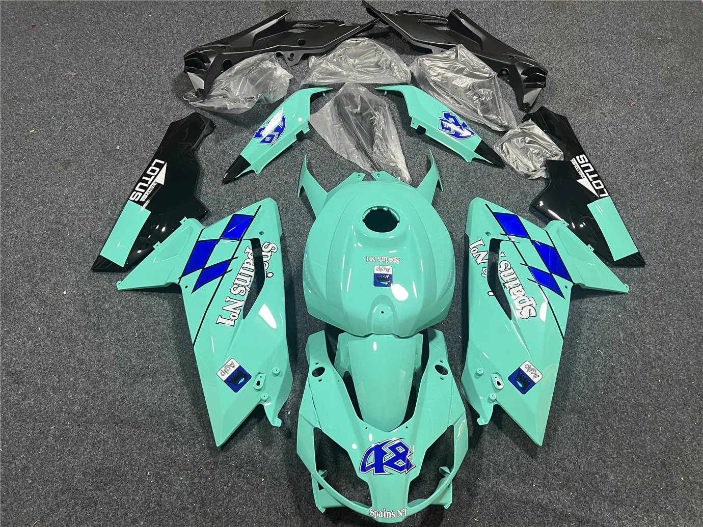 Motorcycle Whole Body Fairing Suitable for Apulia RS125 06-11 RS 125 2006 2007 2008 2009 2010 2011 Deflect Hood Blue Black Light