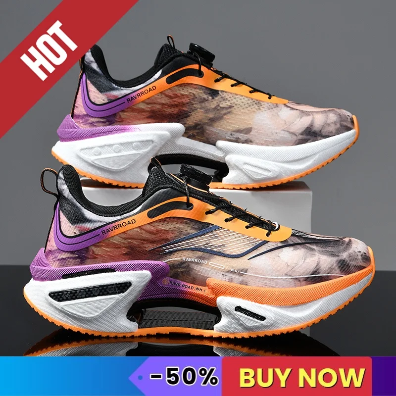 Marathon Sports Running Shoes Men Sneakers CarbonPlate Breathable Comfortable Women Athletic Nonskid Sneakers Jogging AirCushion