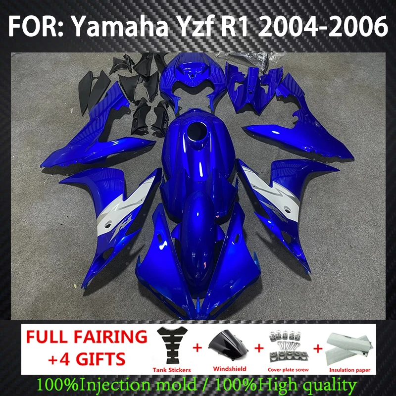 

Motorcycle Fairings Kit Fit For Yamaha Yzf R1 2004 2005 2006 Bodywork Set 04 05 06 High Quality Abs Injection Blue White