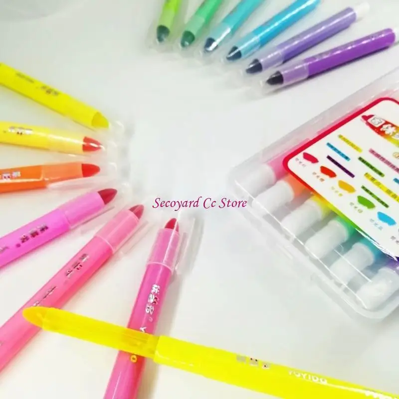 N3UC Highlighter Great for Studying and Work Round Body Quick Dry