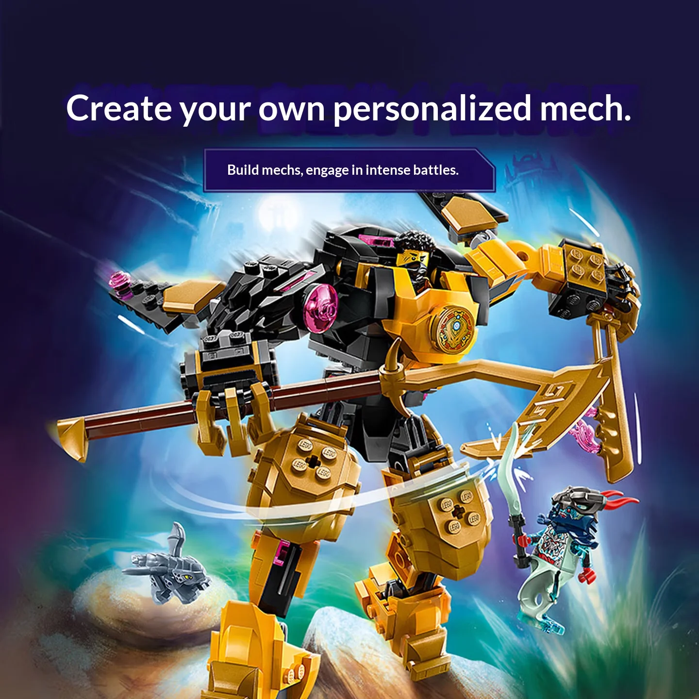 

Конструктор LEGO серии Phantom Ninja 71839: Боевой робот-мех Арлина с функцией вращения, детский конструктор-головоломка, игрушка-подарок