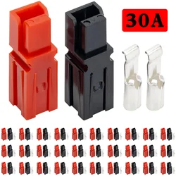 5/10/20/50/100 Pairs Red Black Anderson Plug 30A Power Marine Connector Pole For Anderson Powerpole Interlocking Plug Terminals