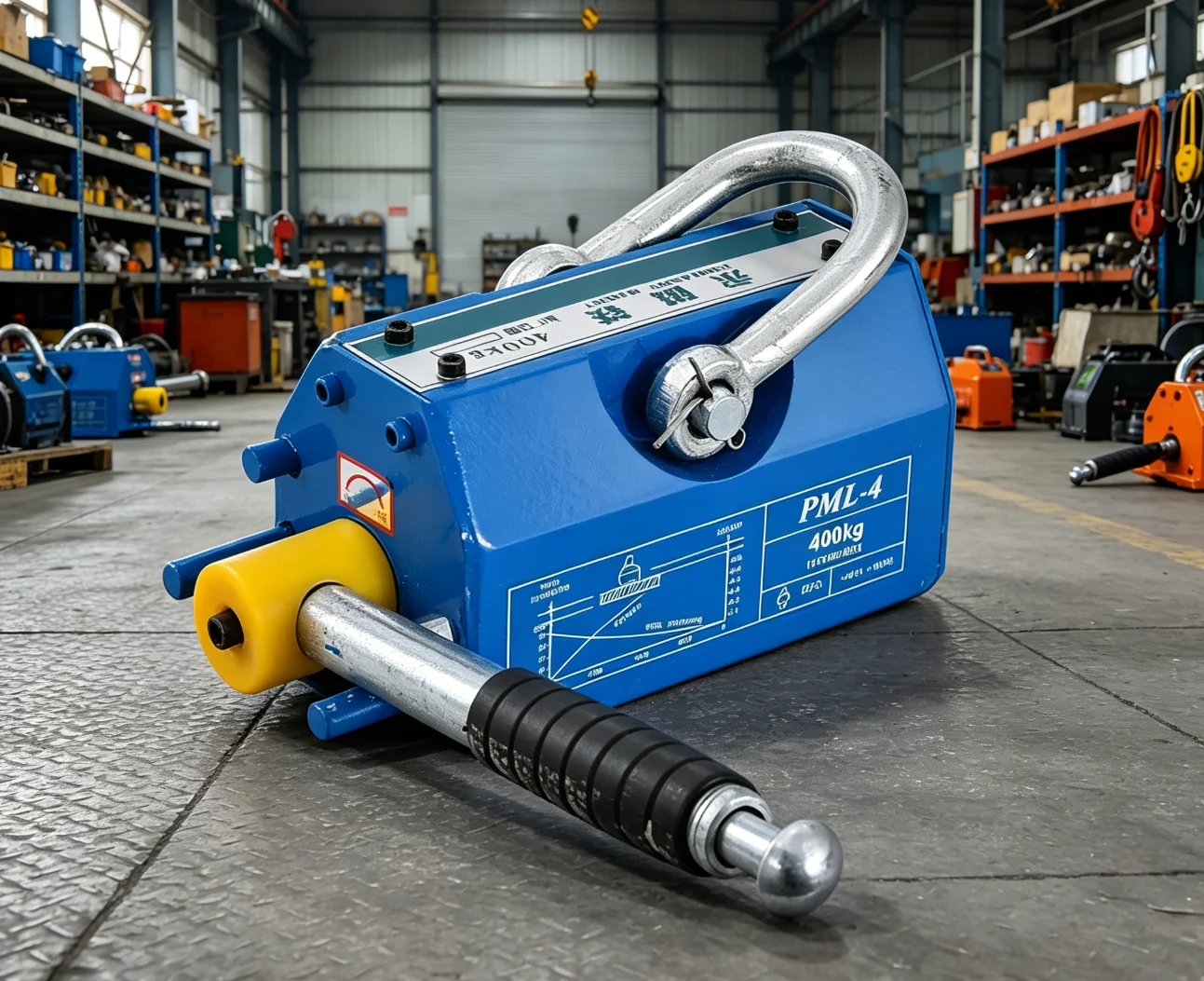 YS-400 400KG Neodymium Magnet Lifter, Permanent Magnetic Sucker Disc for Crane Lifting