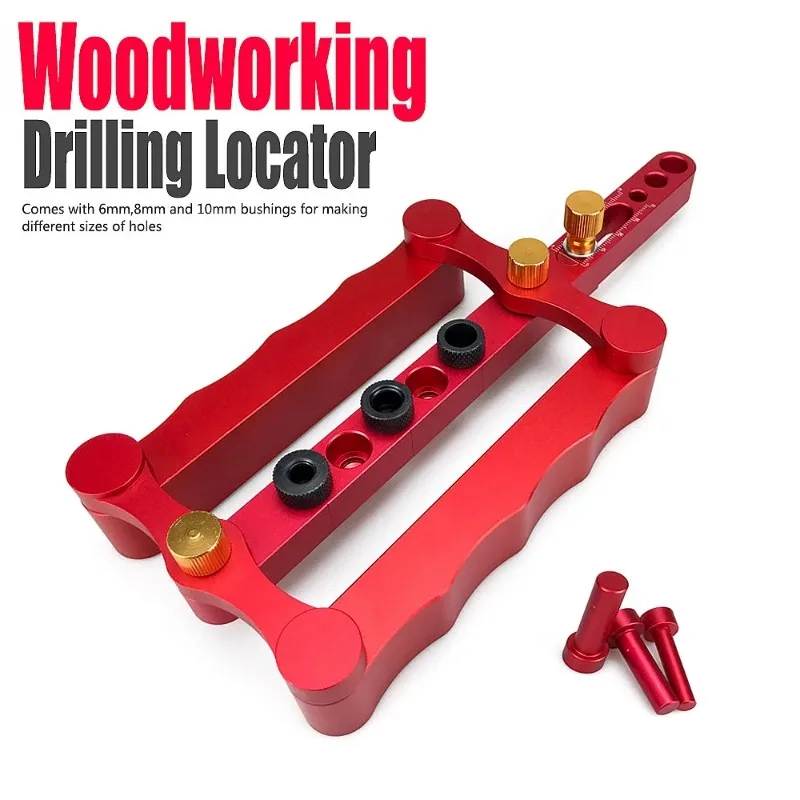 Woodworking Doweling Jig Kit Dowel Hole Locator Vertical Drilling Guide Tool for DIY